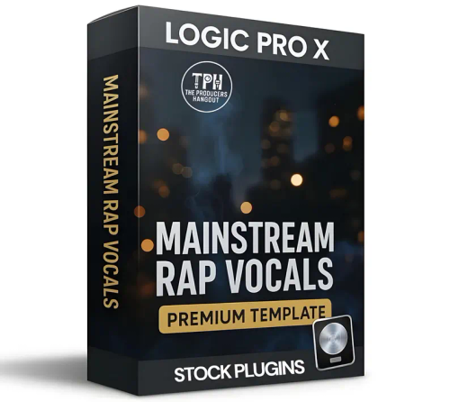 The Producers Hangout Logic Pro X Mainstream Rap Vocals Template for rap vocal chains, vocal mixing, session setup, and DAW workflow