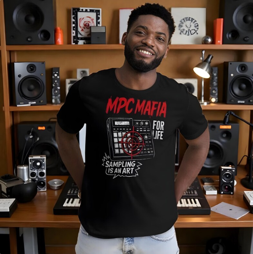 The Producers Hangout producer tee for hip-hop producers, beatmakers, recording artists, engineers, and studio creators