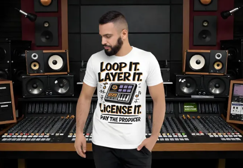 The Producers Hangout creator tee for music producers, artists, audio engineers, beatmakers, and creative studio lifestyle