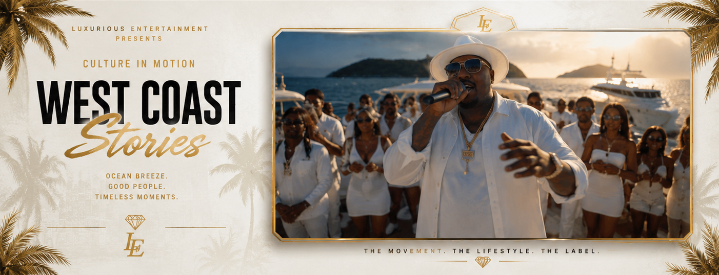 Luxurious Entertainment West Coast Stories luxury yacht culture in motion label visual