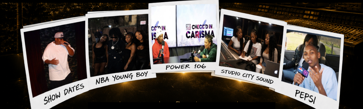 Luxurious Entertainment proof in motion featuring show dates, NBA YoungBoy, Power 106, Studio City Sound, and Pepsi media moments